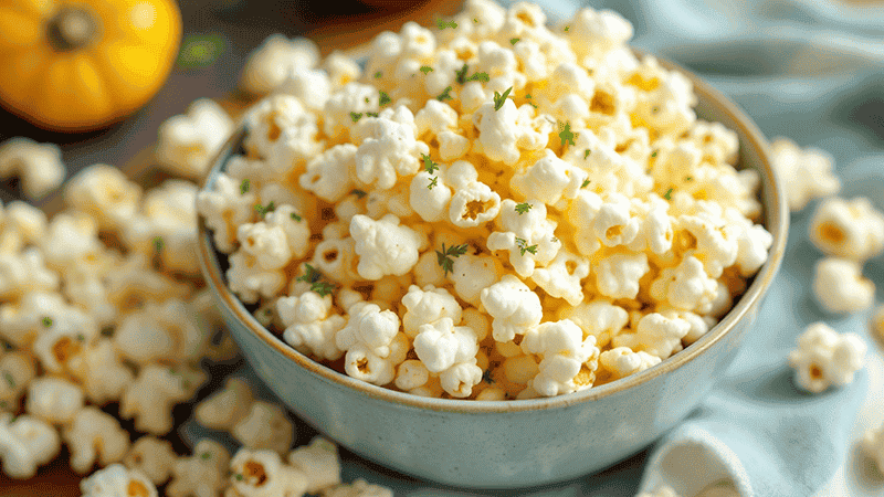پاپ‌کورن سالم با طعم‌های طبیعی