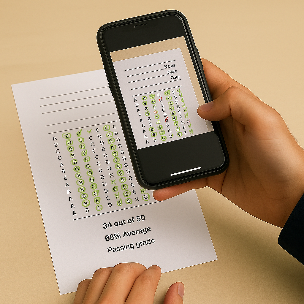 تصحیح پاسخنامه تستی