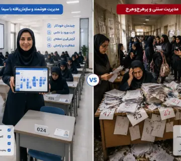 نقش هوشمند سازی مدرسه در برگزاری آزمون و صدور کارت ورود به جلسه