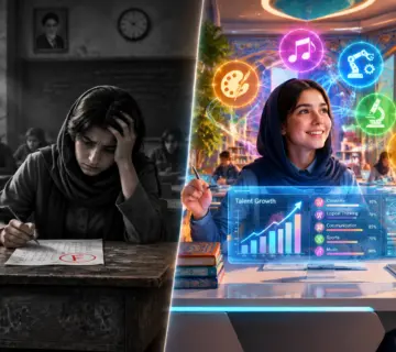 مقایسه استعدادیابی سنتی با نمره و کشف هوشمند توانمندی‌ها با سامانه مدرسه سایما